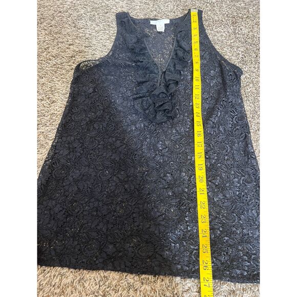 Kenar Y2k Black Lace Tank Womens M Witchy Edwardian Regency Victorian Whimsigoth - Picture 9 of 9